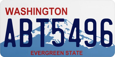 WA license plate ABT5496