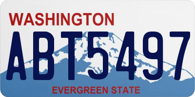 WA license plate ABT5497