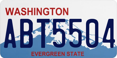 WA license plate ABT5504