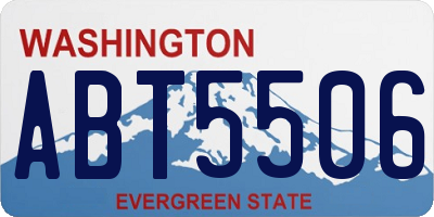 WA license plate ABT5506