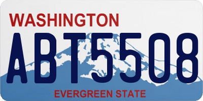 WA license plate ABT5508