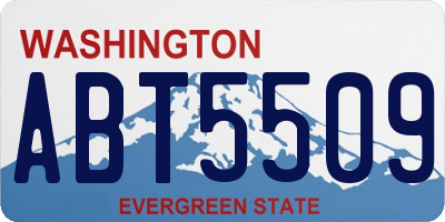 WA license plate ABT5509