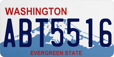 WA license plate ABT5516