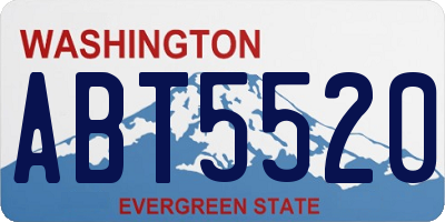 WA license plate ABT5520