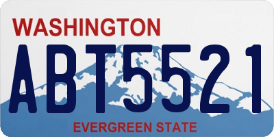 WA license plate ABT5521
