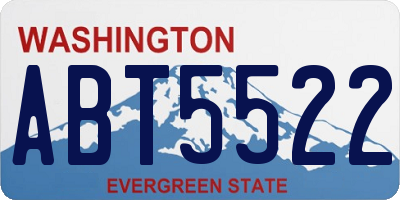 WA license plate ABT5522