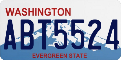 WA license plate ABT5524
