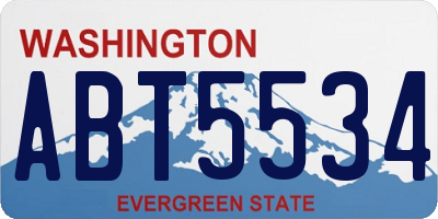 WA license plate ABT5534