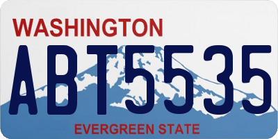 WA license plate ABT5535