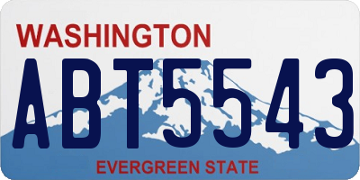 WA license plate ABT5543