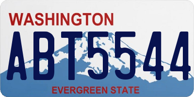 WA license plate ABT5544