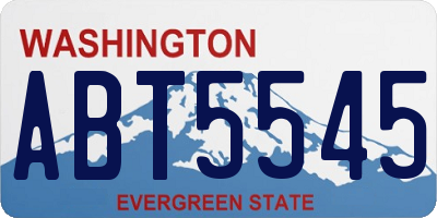 WA license plate ABT5545