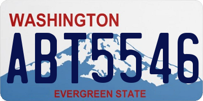 WA license plate ABT5546