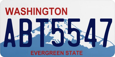 WA license plate ABT5547