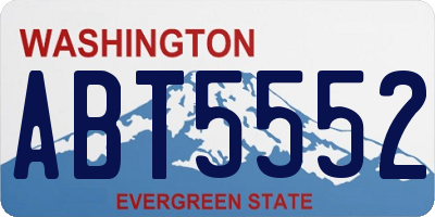 WA license plate ABT5552