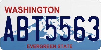 WA license plate ABT5563
