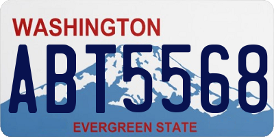 WA license plate ABT5568