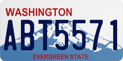 WA license plate ABT5571