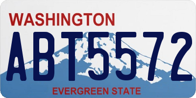 WA license plate ABT5572