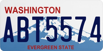 WA license plate ABT5574