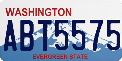 WA license plate ABT5575
