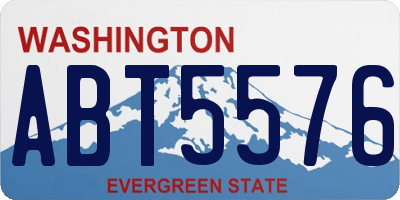 WA license plate ABT5576
