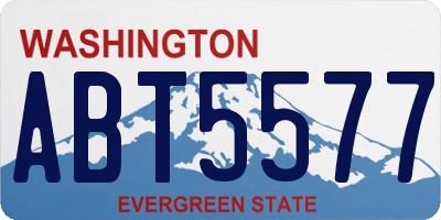 WA license plate ABT5577