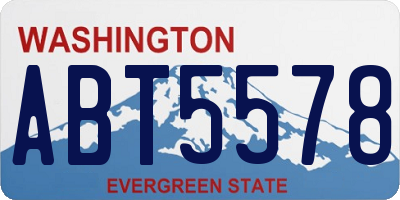 WA license plate ABT5578