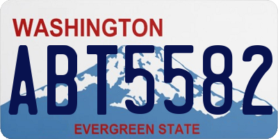 WA license plate ABT5582