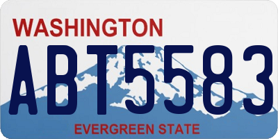 WA license plate ABT5583