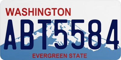 WA license plate ABT5584