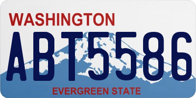 WA license plate ABT5586