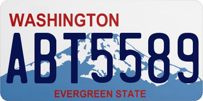 WA license plate ABT5589