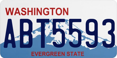 WA license plate ABT5593