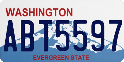 WA license plate ABT5597