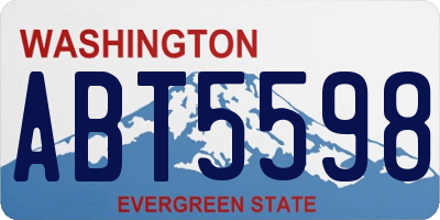WA license plate ABT5598