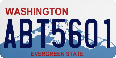 WA license plate ABT5601