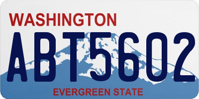 WA license plate ABT5602