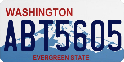 WA license plate ABT5605