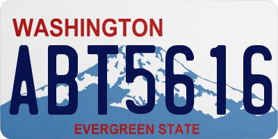 WA license plate ABT5616