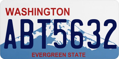 WA license plate ABT5632
