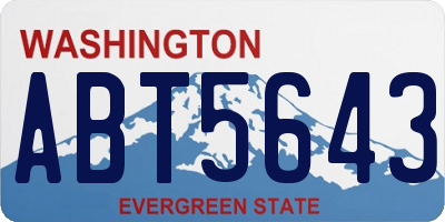 WA license plate ABT5643