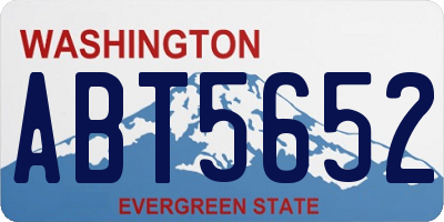 WA license plate ABT5652
