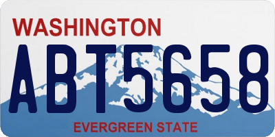 WA license plate ABT5658