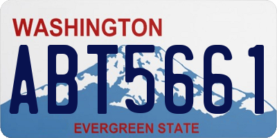 WA license plate ABT5661
