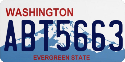 WA license plate ABT5663