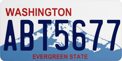 WA license plate ABT5677