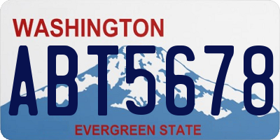WA license plate ABT5678