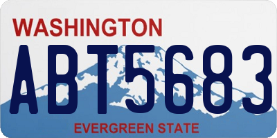 WA license plate ABT5683