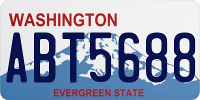 WA license plate ABT5688